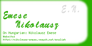 emese nikolausz business card